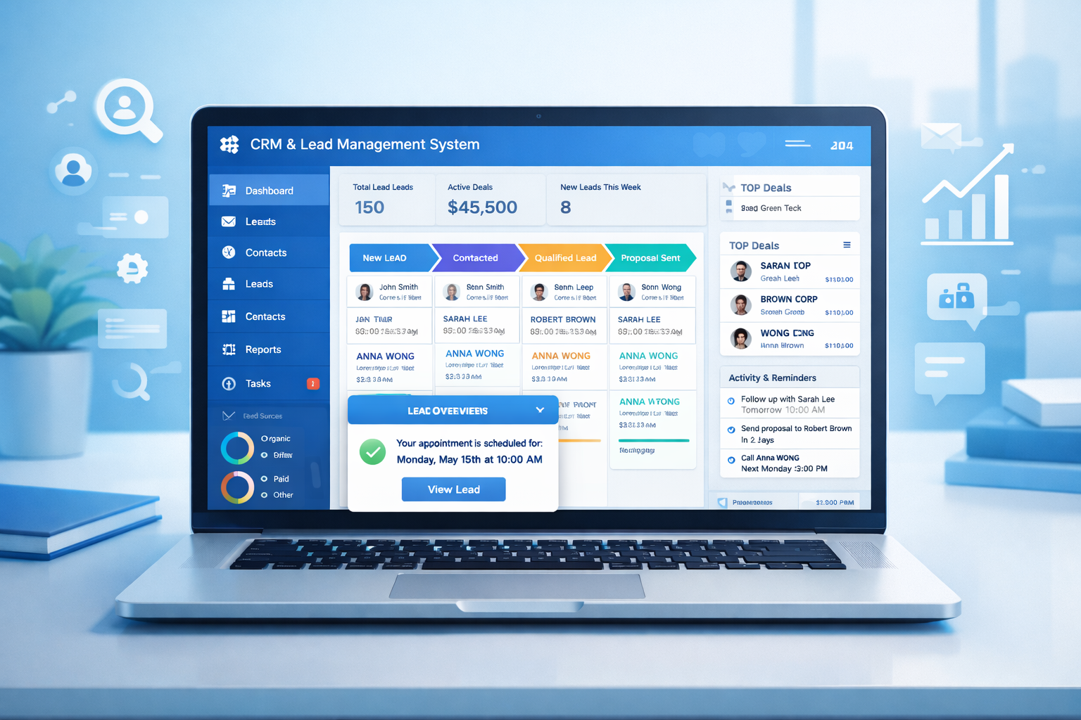 Business CRM & Lead Management System